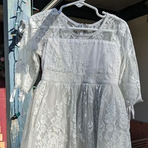 Trish Scully Child silver lace dress